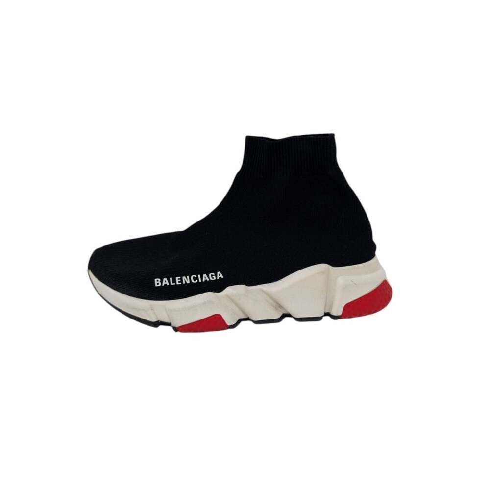 Balenciaga Speed Trainer Sock Sneakers Black Red White EU 35